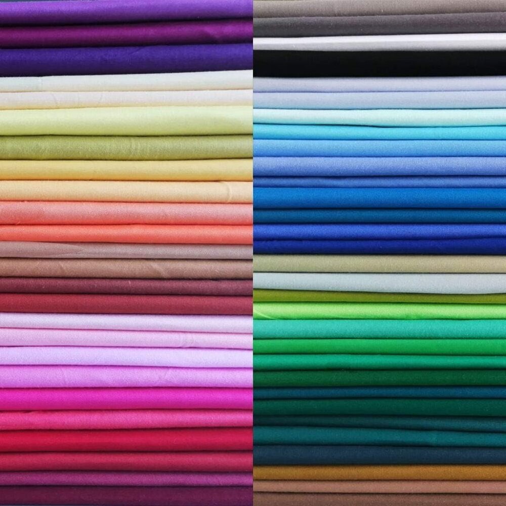 50pcs Cotton Fabric Bundle: 10x10 Multicolor Squares for Quick Crafts & Quilting
